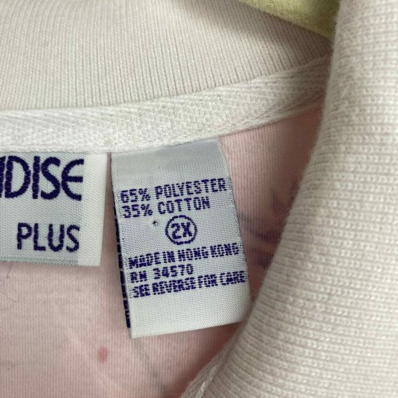 Pardise Bay Short Sleeve Floral Pullover Top Sz 2X - Picture 8 of 11